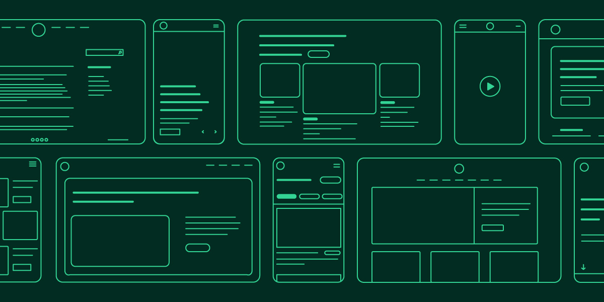 Abstract of web developer portfolio images