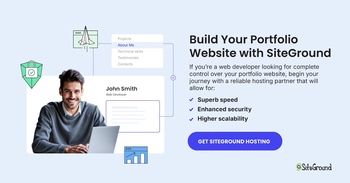 Build your portfolio website with SiteGround