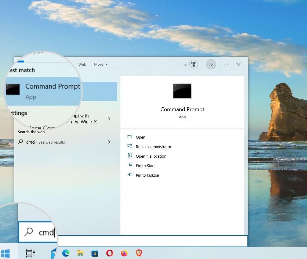How to open Command Prompt in Windows