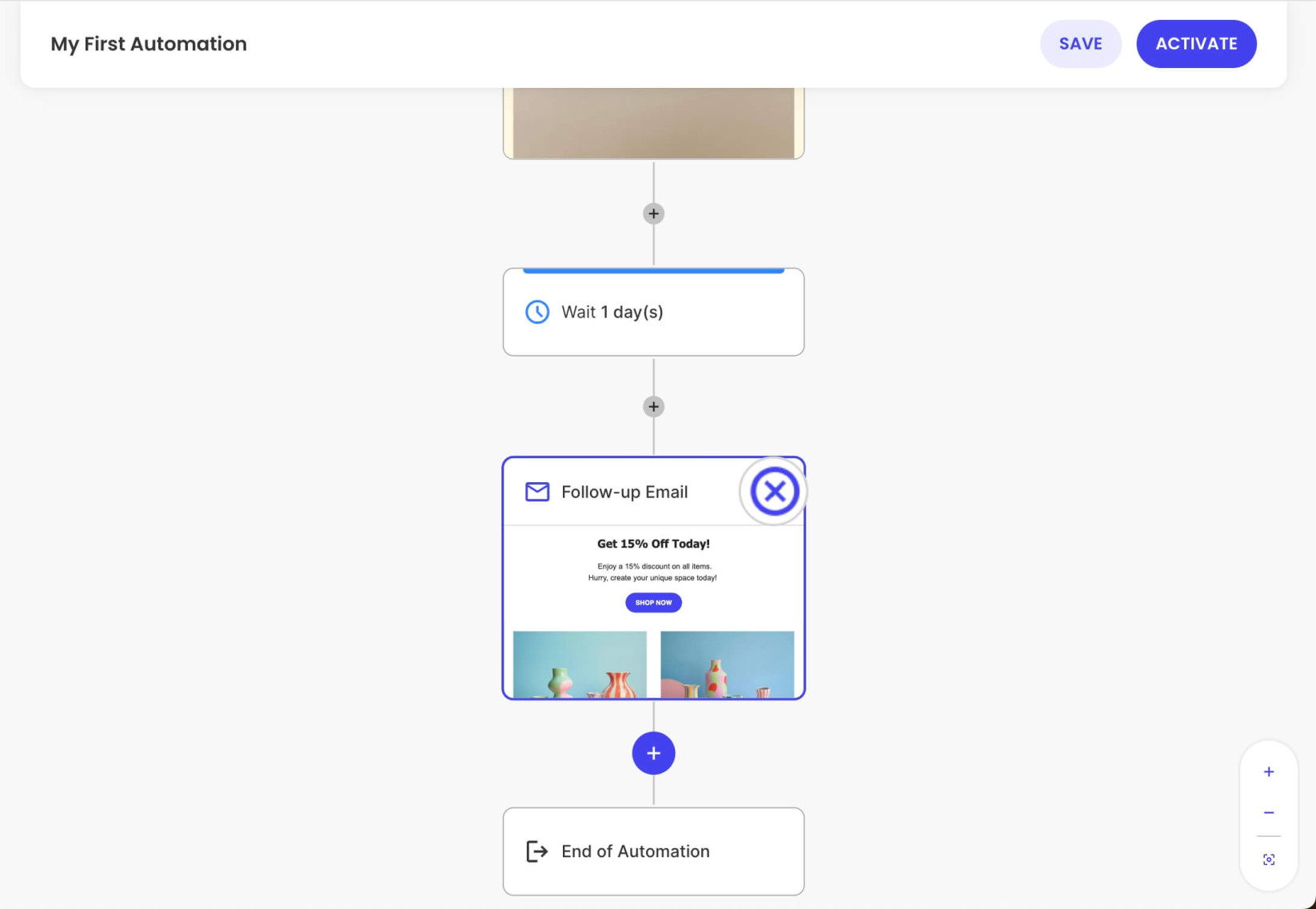 Deleting a step in Email Automation