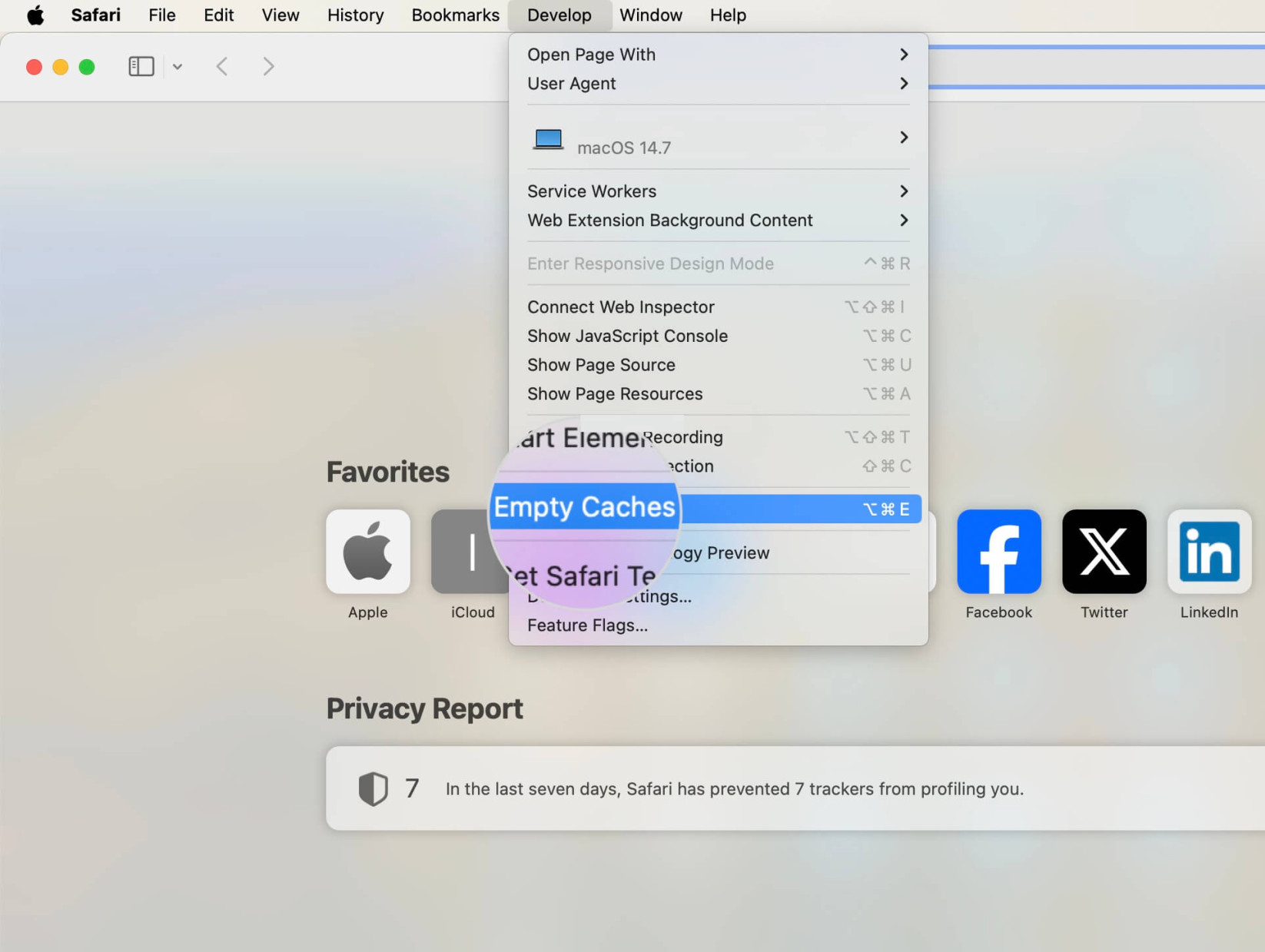 How to clear cache on Safari
