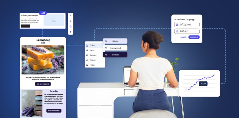Person creating a newsletter
