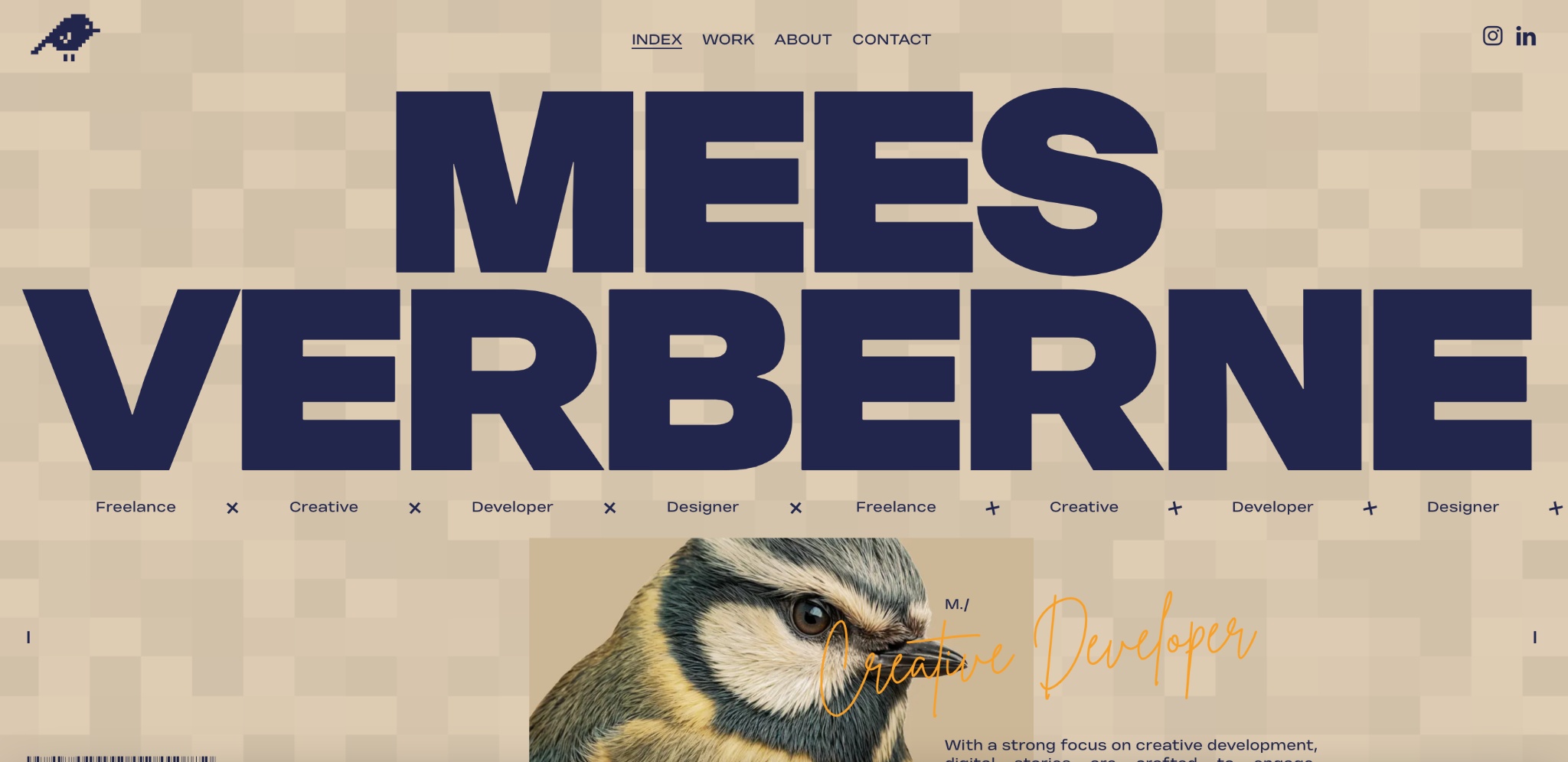 Web developer portfolio page for Mees Verberne