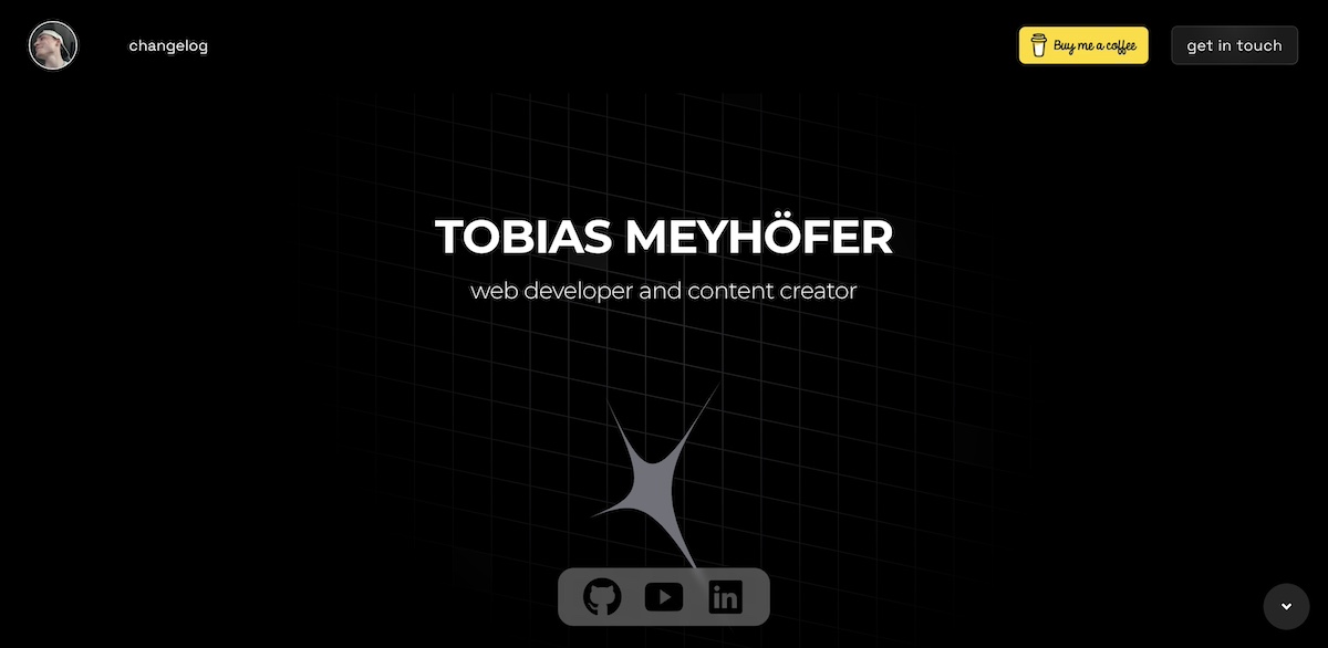 Web developer portfolio page for Tobias Meyhöfer