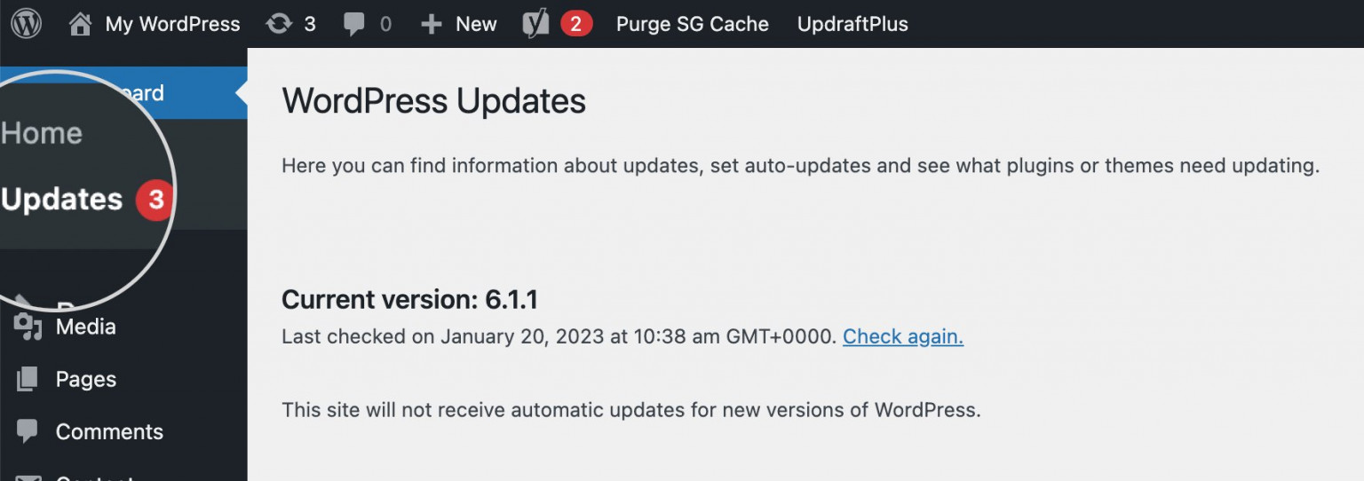 wordpress updates