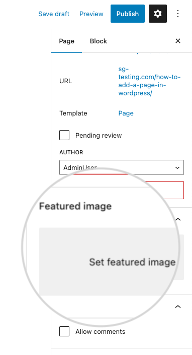 How to set a featured image for a page in WordPress
