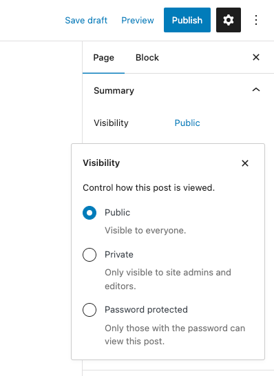 Who can see the new page